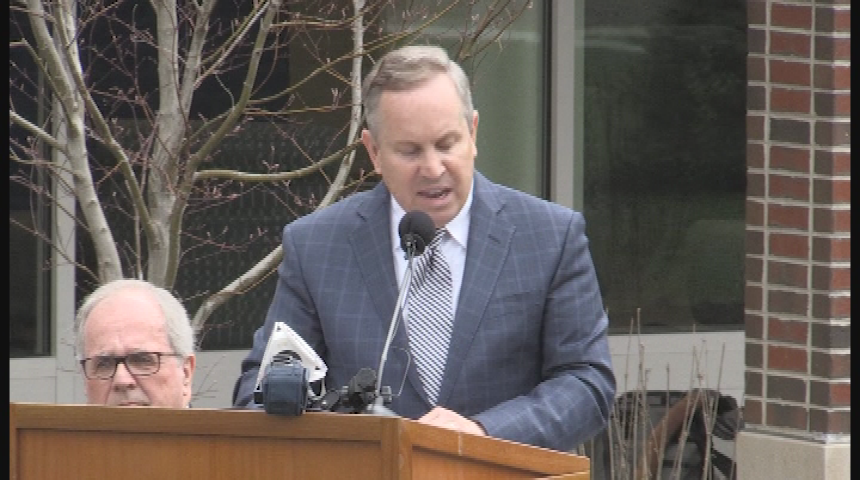 Roger and Francine Jean Student Center Complex Ribbon Cutting Ceremony St, Anselm College, NH 5/4/18