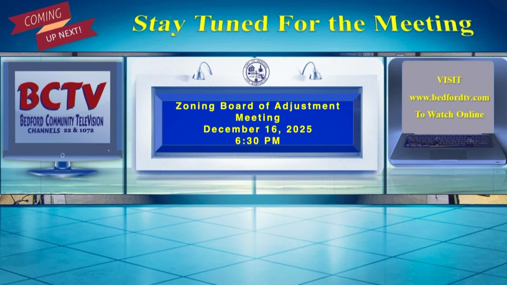 Zoning Board of Adjustment Meeting Tuesday December 16 2025
