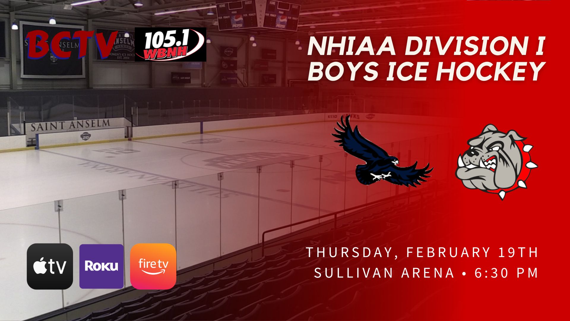 BHS Boys Hockey - Exeter vs Bedford Bulldogs Thursday 2-19-26