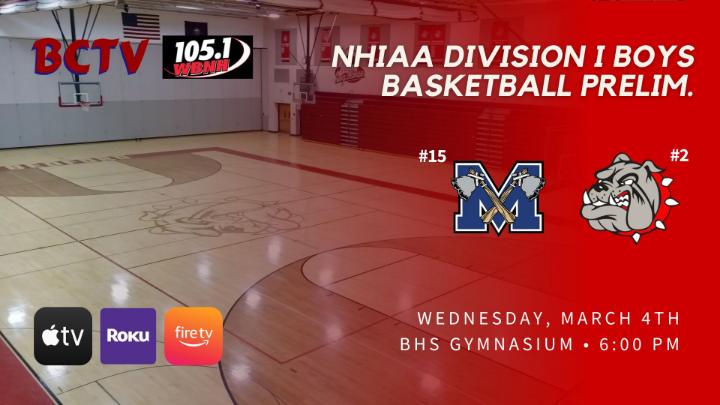 Thumbnail image for BHS Boys Basketball NHIAA Div 1 Preliminary Round - Merrimack vs Bedford Bulldogs Wednesday 3-4-26