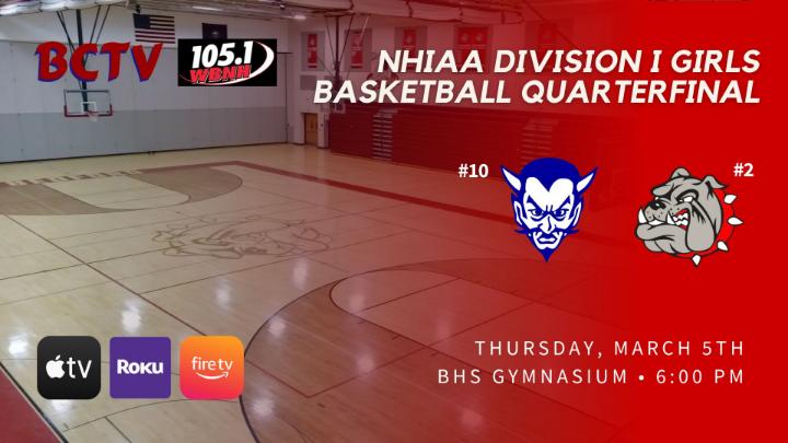 Thumbnail image for BHS Girls Basketball NHIAA Div 1 Quarterfinal Round - Salem vs Bedford Bulldogs Thursday 3-5-26