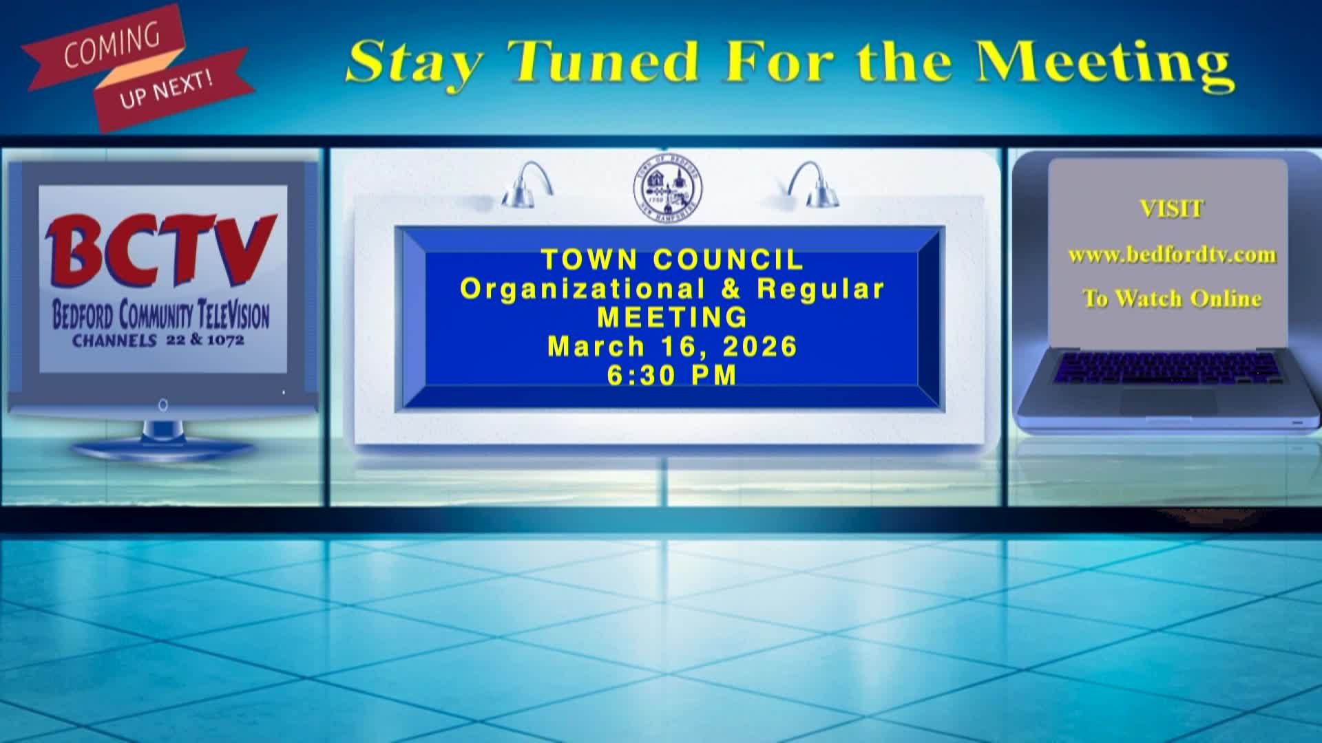Thumbnail image for Town Council Organizational and Regular Meeting Monday March 16 2026