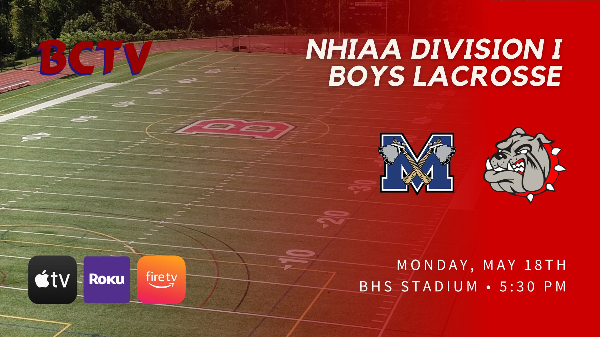 Thumbnail image for BHS Boys Lacrosse - Merrimack vs Bedford Bulldogs Monday 5-18-26