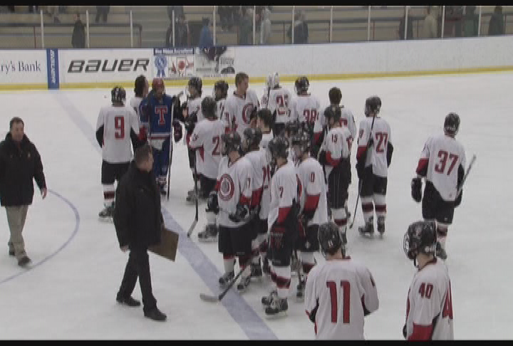 Thumbnail image for BHS Boys Varsity Hockey - Bedford Bulldogs vs Trinity Pioneers 12-29-13